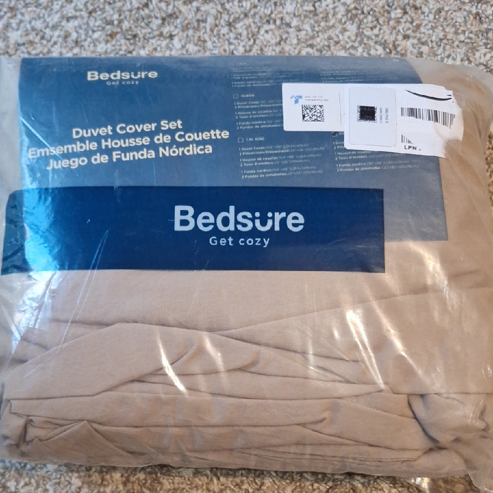 Bedsure Tan Duvet Cover Set